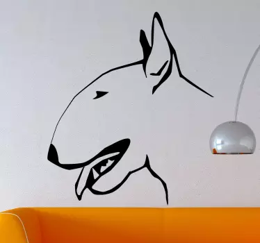 Bull terrier vægoverføringsbillede - TenStickers
