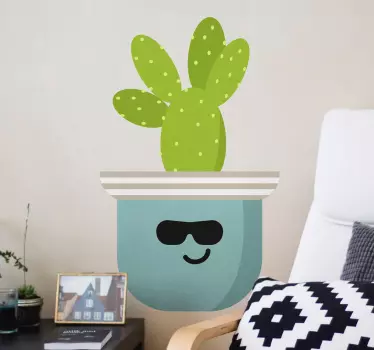 Bunny ører kaktus blomst vægoverføringsbillede - TenStickers