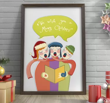Carol trio jul klistermærke - TenStickers