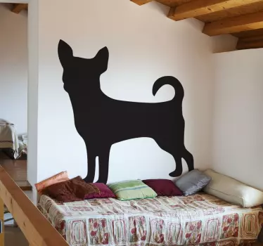 Chihuahua silhuet klistermærke - TenStickers