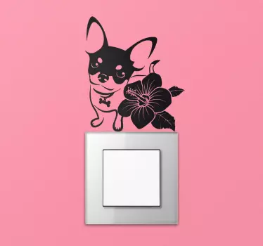 Chihuahua sticker til stikkontakt - TenStickers