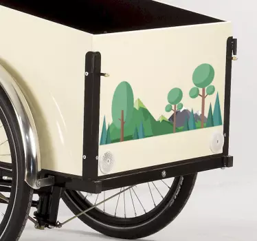 træer og bjerge klistermærke til cykel - TenStickers