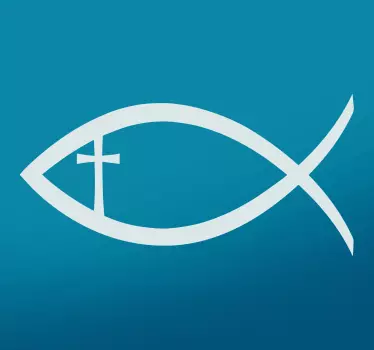 Christian fisk væg klistermærke - TenStickers