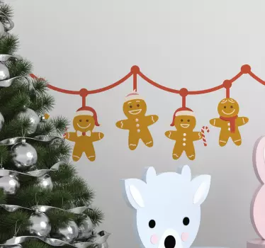 Christmas cookies grænsen christmas væg klistermærke - TenStickers