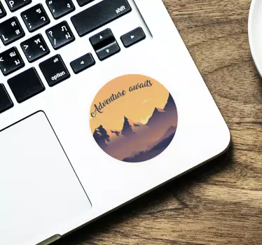 Cirkel eventyr venter laptop sticker - TenStickers