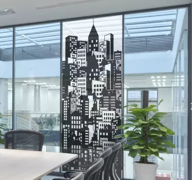 City skyline vindue film vindue mærkat - TenStickers