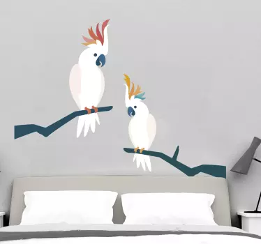 Cockatoo fugl væg klistermærke - TenStickers