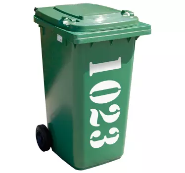 Container husnummer stikcer - TenStickers