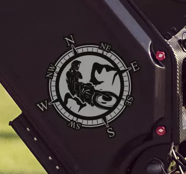 Cykel rider kompas motorcykel klistermærker - TenStickers