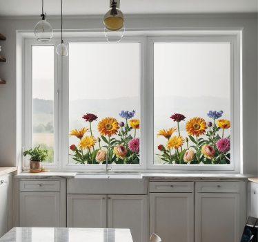 Daisy design vindue sticker - TenStickers