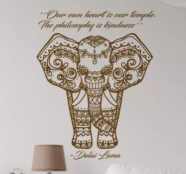 Dalai lama elefant citat dekal - TenStickers