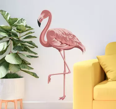 Dejligt flamingo fugl klistermærke - TenStickers