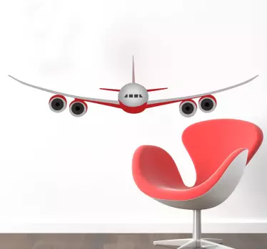 Dekorativ airliner vinylklistermærke - TenStickers