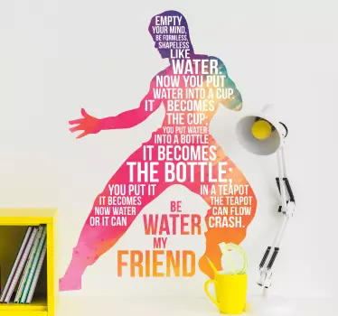 Dekorativ Bruce Lee sticker - TenStickers