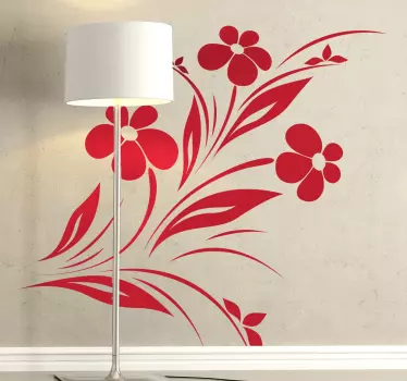 Dekorativ corsage blomster væg klistermærke - TenStickers