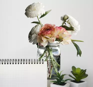 Dekorativ geometrisk blomster sticker - TenStickers
