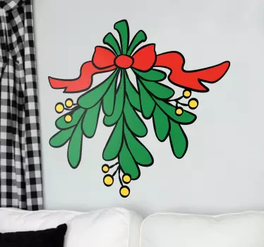 Dekorativ klistermærke til jul mistelten - TenStickers
