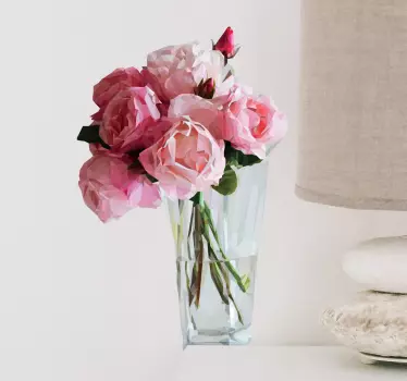 Dekorativ rose buket sticker - TenStickers
