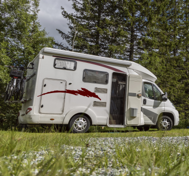 Dekorativ splash klistermærke til camping vogn - TenStickers