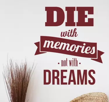 Dekorativt klistermærke die with memories - TenStickers