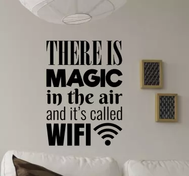Dekorativt klistermærke hjem magisk wifi - TenStickers