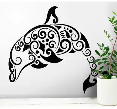 Delfin skitse marine klistermærke - TenStickers