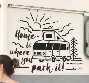 Hjem Klistermærke til campingvogn - TenStickers
