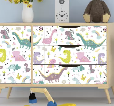 Dinosaurus kallax mærkater til møbler - TenStickers