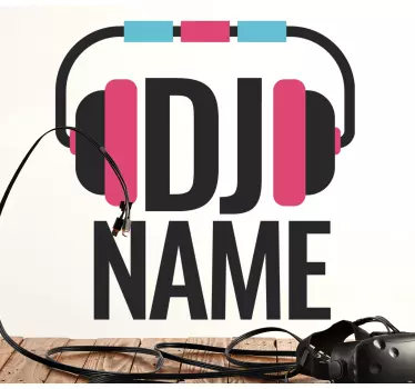 Dj musik logo vægoverføringsbilleder til teenagers værelse - TenStickers