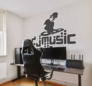 Dj musik væg klistermærke - TenStickers