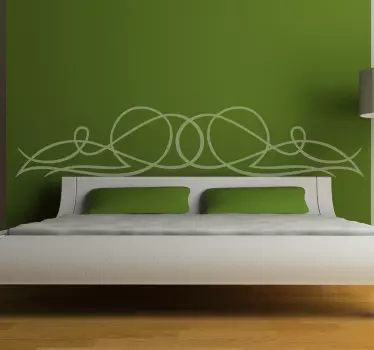 Dobbelt sløjfe headboard mærkat - TenStickers