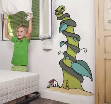 Donkraft og beanstalk-vægklistermærke - TenStickers