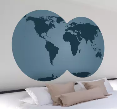 Double globus - TenStickers