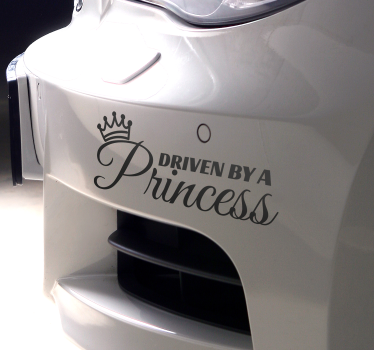 Drevet af en prinsesse klistermærke til bil - TenStickers