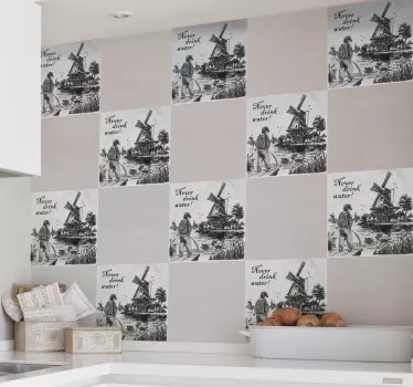Drik aldrig vandoverførsel - TenStickers