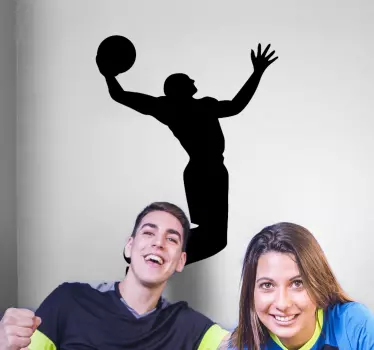 Dynamisk dunk basketball klistermærke - TenStickers