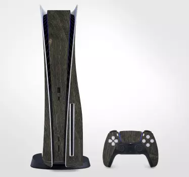 Ebony træ hud playstation 5 vinyl mærkat - TenStickers