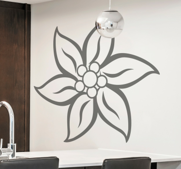 Edelweiss blomster klistermærke - TenStickers