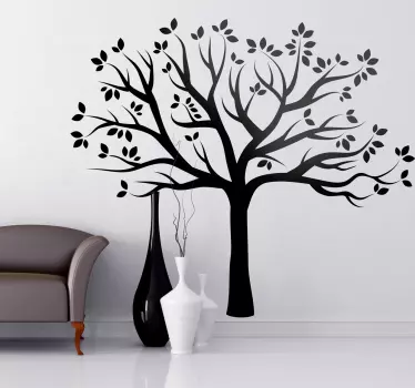 Efterårs wallsticker silhuet træ - TenStickers