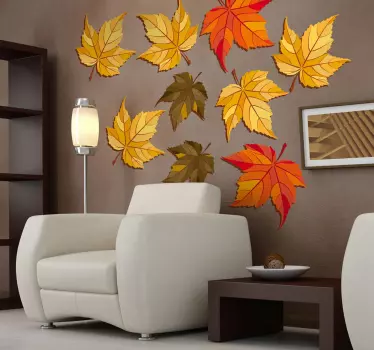 Efterårsblade wallstickers - TenStickers