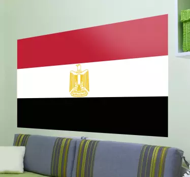 Egypten flag klistermærke - TenStickers