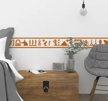 Egyptisk hieroglyfi grænsemærkat - TenStickers