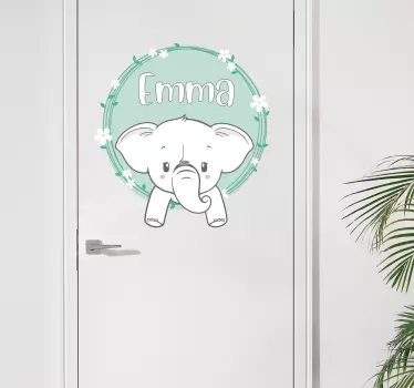 Wallstickers til børn Elefant dørklistermærke - TenStickers