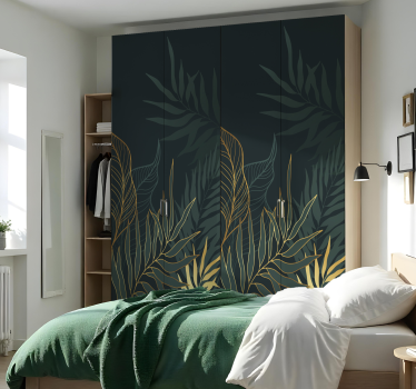 Elegant tropisk blad folie til møbler - TenStickers
