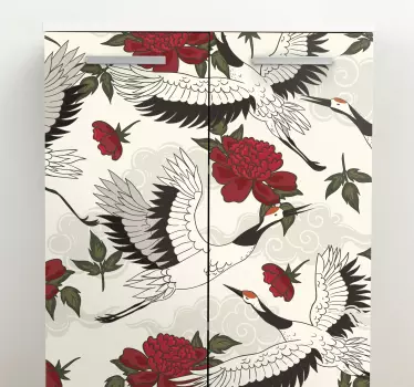 Elegante kranmønstre folie til møbler - TenStickers