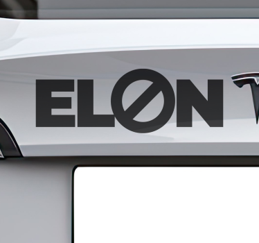 Elon nr klistermærke til bil - TenStickers