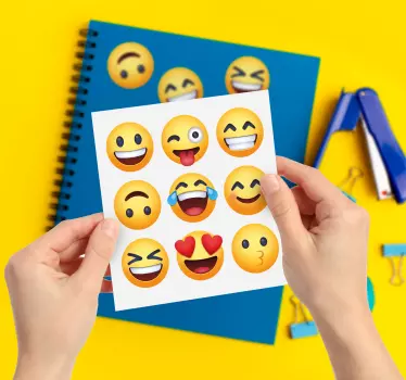 Emoji smileys klistermærke - TenStickers