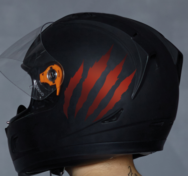 Ensfarvet ridser design motorcykelklistermærke - TenStickers