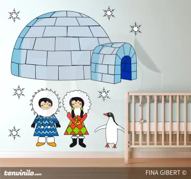 Eskimo scene klistermærke - TenStickers