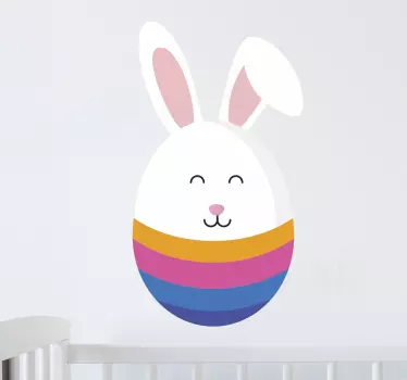 Et halvt æg og et halvt påskehane klistermærke - TenStickers
